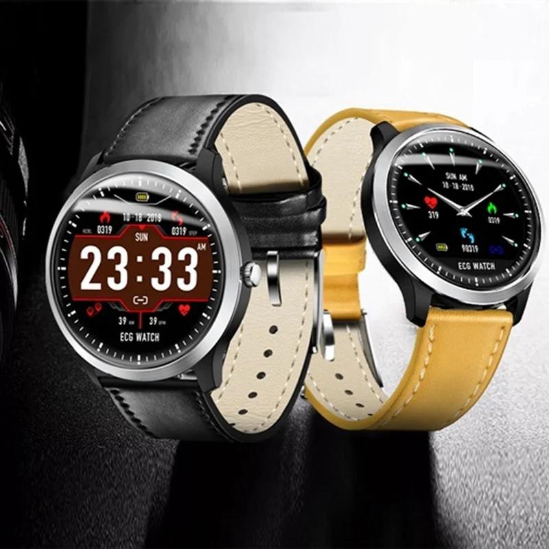 Умные часы N58 с Bluetooth 1 22 дюйма HD IPS круглый экран ЭКГ ППГ фитнес трекер