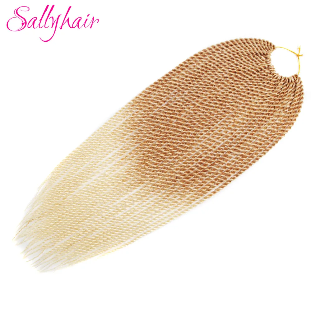 30 Raízes/pack Cabelo Sally Crochet Torção Tranças Senegalês Senegal 18 Polegada Cor Marrom Ombre Cabelo Trança de Cabelo Sintético Trança Cabelo 21 Cheap braiding hair