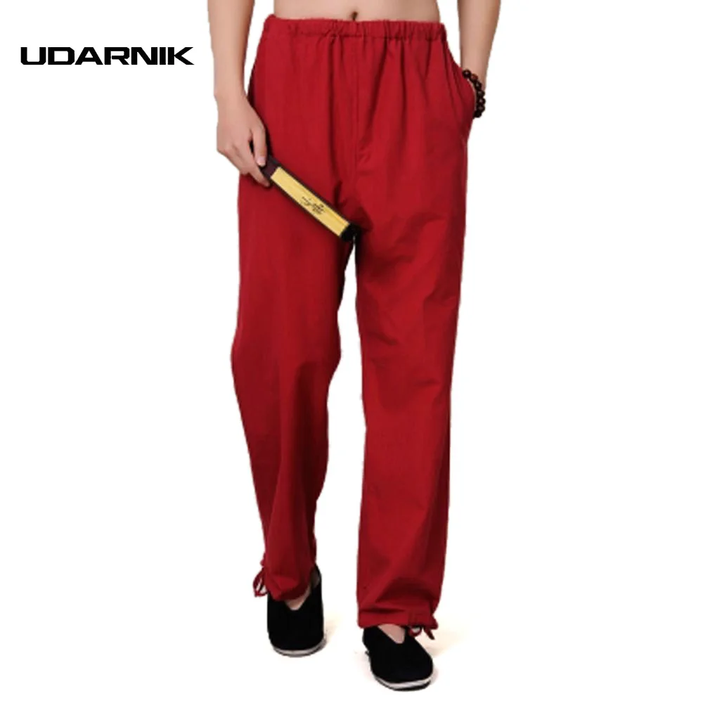 Mens Chinese Tai Chi Trousers Gym Kung Fu Pants Martial Arts Sports