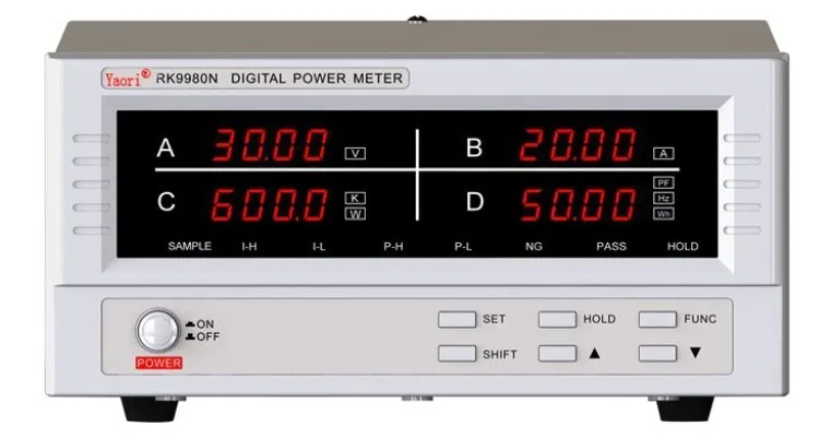 AC Измеритель мощности RK9800N цифровой измеритель мощности 600V20A