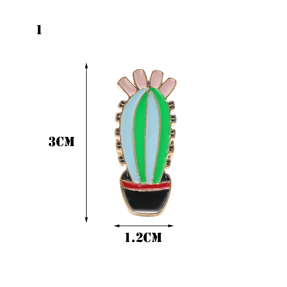 1 шт. очаровательный воротник булавка значок корсаж мультфильм растение брошь кактус булавки ювелирные изделия - Цвет: 1