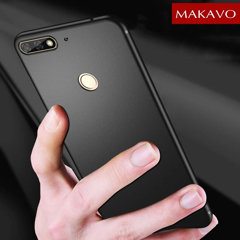 

MAKAVO For Huawei Honor 7C Case 360 Protection Soft Silicone Matte Cover For Huawei Honor 7C Pro 7X 7 C AUM-L41 Phone Cases