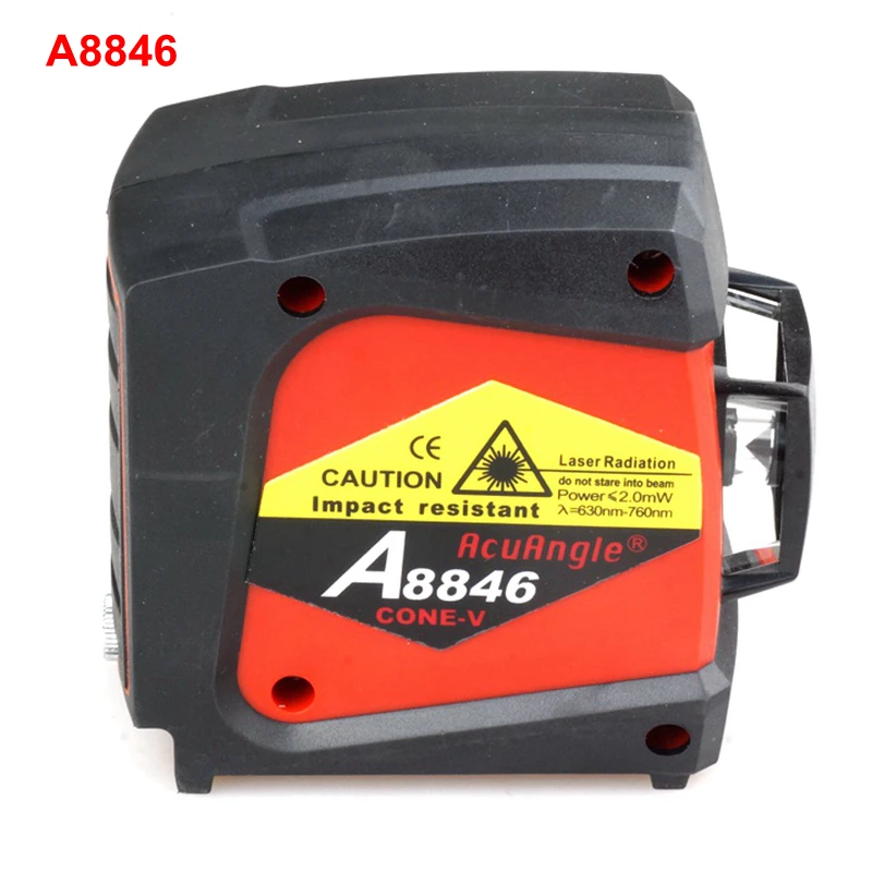 

ACUANGLE A8846 Red Line Laser Level 660nm Wall Meter 4 Lines 360 Rotary Degrees Laser Levels Gravity Leveling Tools Portable
