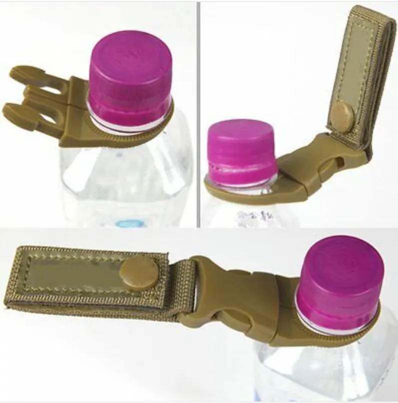 Molle Tactical Nylon Webbing Buckle Hook Water Bottle Holder Clip Carabiner EDC