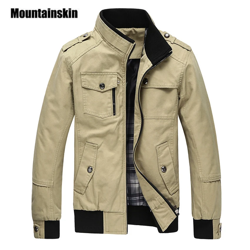 Mountainskin Casual font b Men s b font font b Jacket b font Spring Army Military