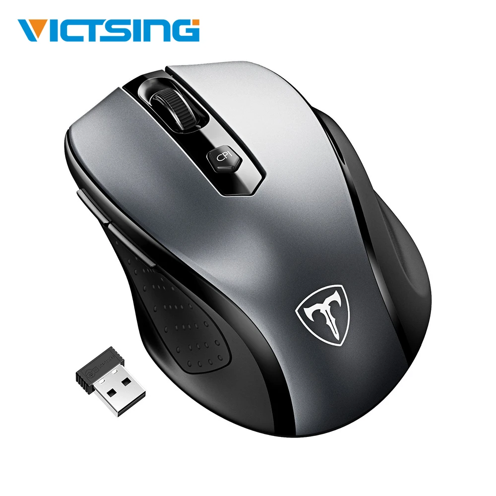 

VicTsing PC051 Wireless Mouse 2.4G USB Wireless Mice Optical Cordless Ergonomic Mouse 2400 DPI 5 Adjustment Levels For Laptop PC