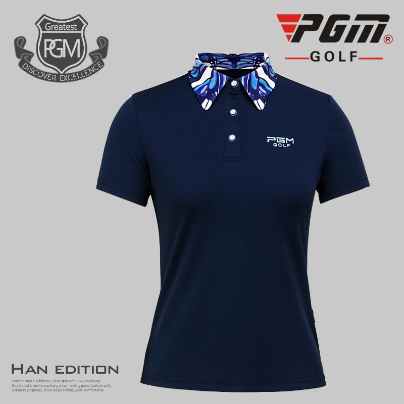 PGM Golf Polo T shirt Women Brand Breathable Quick Dry Turn down Collar