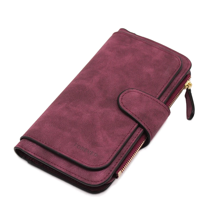 

Brand Leather Women Wallets High Quality Designer Zipper Long Wallet Women Card Holder Ladies Purse Money Bag Carteira Feminina