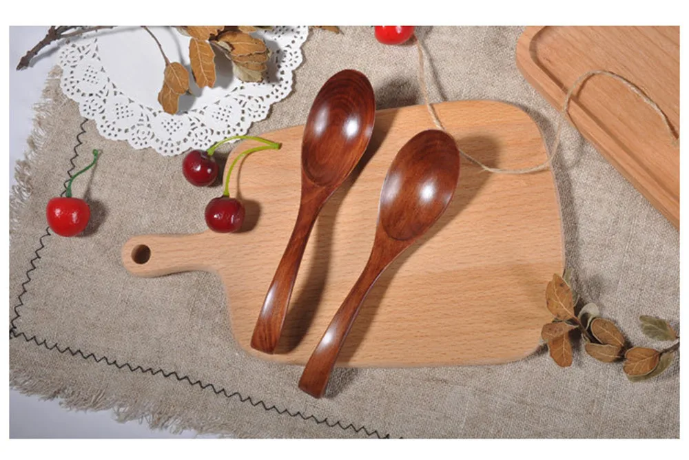 Деревянная Ложка Вилка бамбуковая кухонная утварь инструменты суп-Чайная ложка посуда Dec17 Прямая поставка