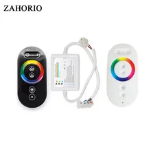 DC12V-24V 18A RGB RF Draadloze Afstandsbediening Touch Panel controller RGB dimmer controller voor 3528 5050 RGB led strip licht tape(China)
