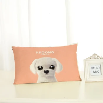 

Personalized Cartoon Animals Cushion Covers Fashion Creativity Home decoration 30x50 Decorative Beige Linen Pillow Case