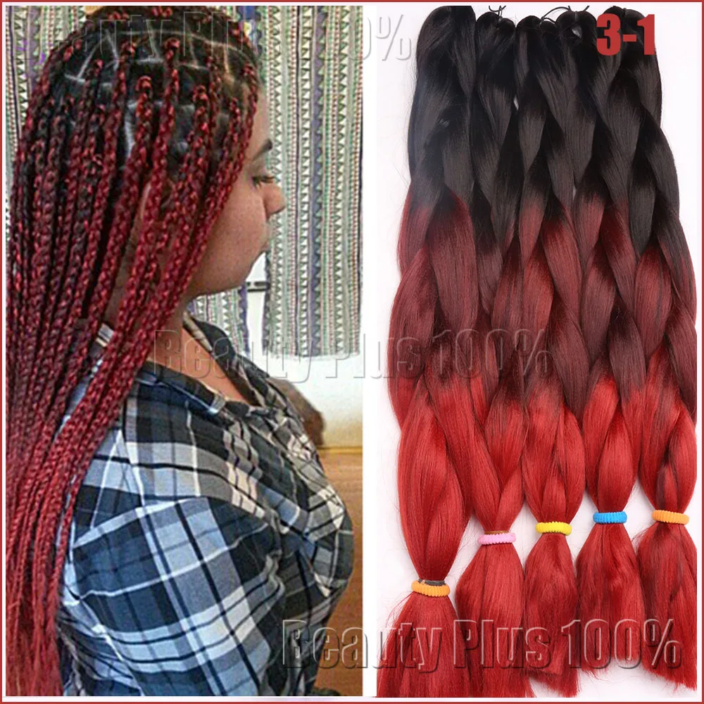 Xpression Braiding Hair Extension De Pelo 24 Colorful Synthetic