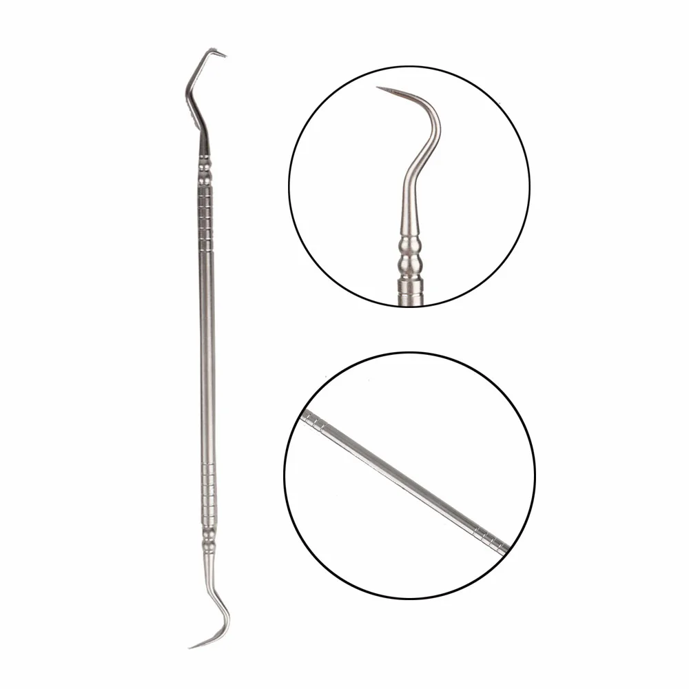

1PC Stainless Steel Double Ends Dentist Tool Teeth Clean Hygiene Explorer Probe hook Pick Dental Tool Products