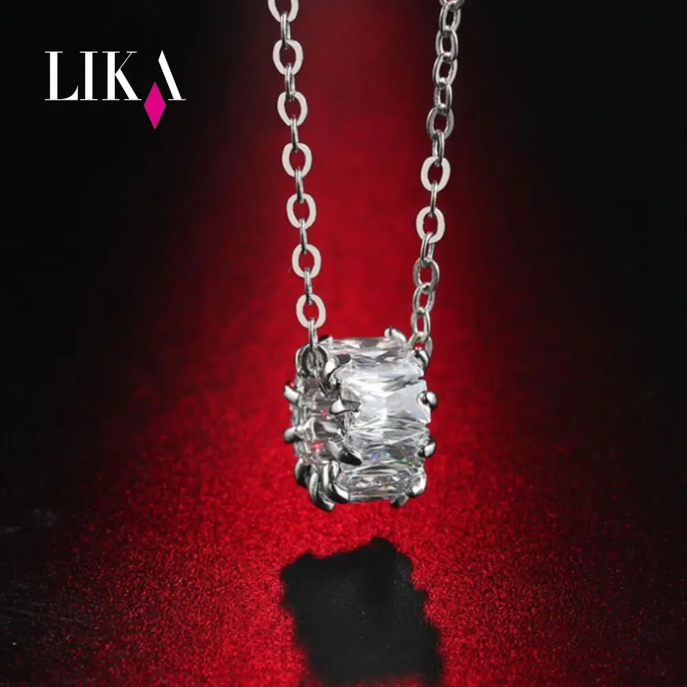 

LIKA 2018 Newest Copper-plated Transfer Necklace Temperament Clavicle Chain Female Hollow Zircon Necklace Wholesale Hot sell