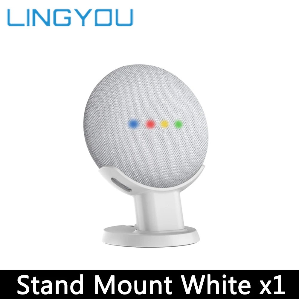 Google Home Мини Настольная подставка держатель настенная вешалка голосовые ассистенты компактный держатель Чехол с вилкой для кухни спальни аудио крепление - Цвет: Stand White