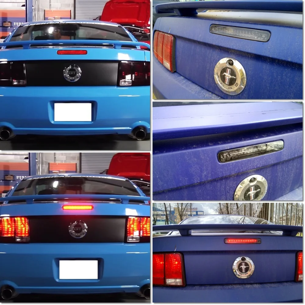 1x OEM подходит для 2005-2009 Ford Mustang дым/красный светодиод третий 3-й стоп-сигнал задний стоп лампа 12 В лампа галогенная на замену Hid лампа