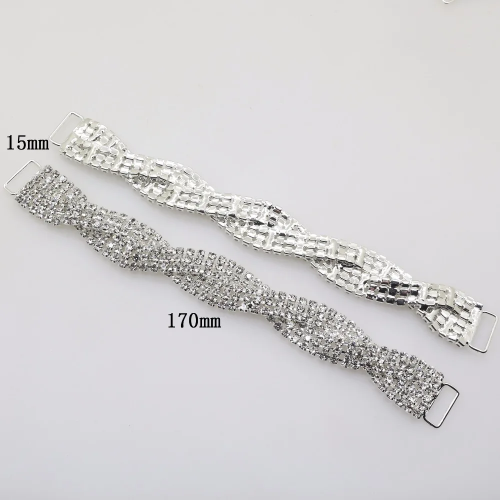

Fashion 10pc Crystal Rhinestone Competition bikini connectors clothing decoration Beachwear Diamante connector wedding decorate