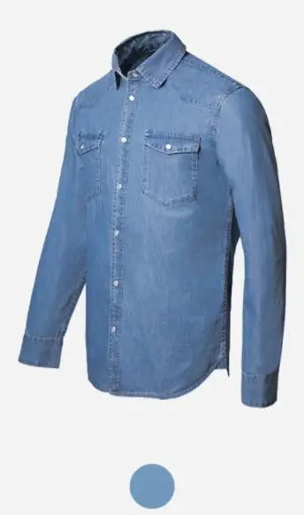 Xiaomi COTTONSMITH Базовая Повседневная джинсовая рубашка Классическая основа удобная имитация денима Молодежная Ткань Горячая Распродажа - Color: Light blue l