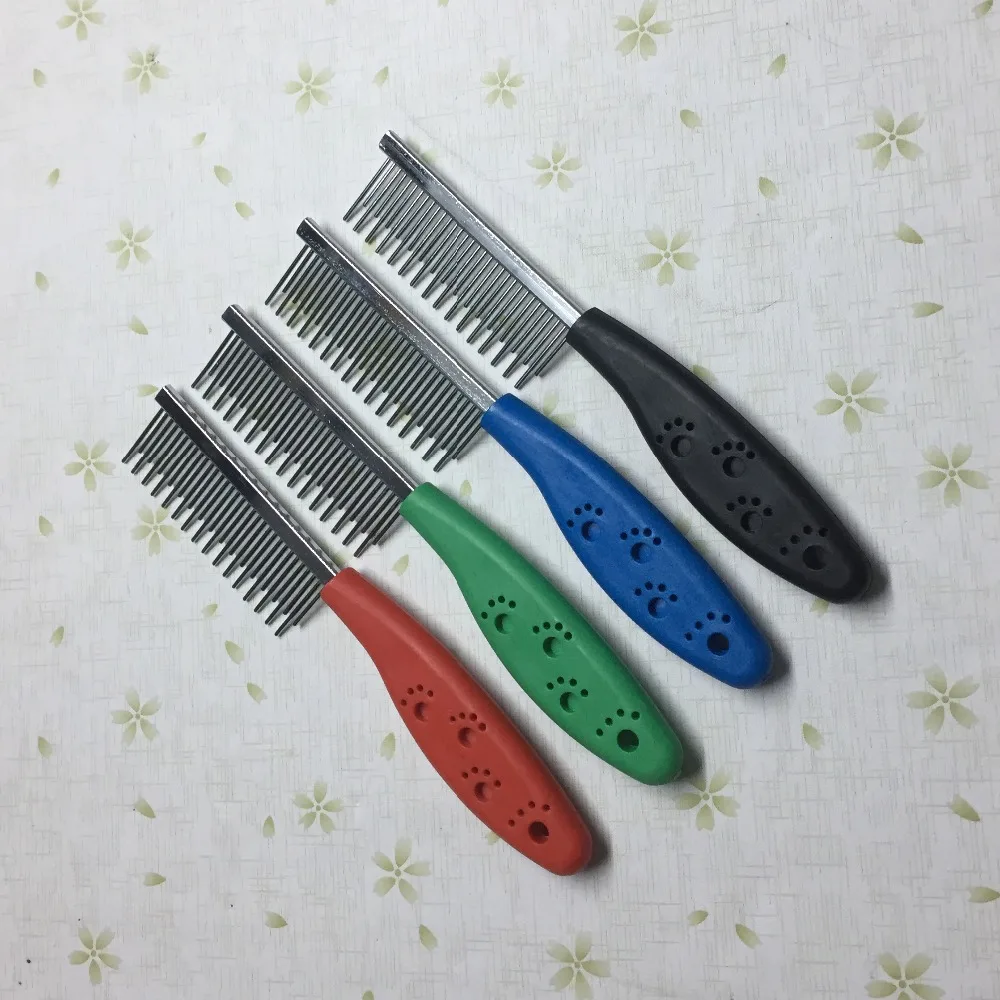 Steel stainless cleaning Grooming with handle Comb free shippingin Dog