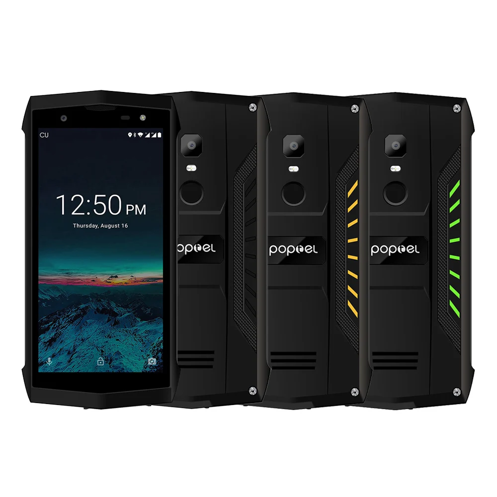 POPTEL P8 смартфон IP68 Водонепроницаемый Android 8 1 5 0 "LOD спикер MTK6739 четырехъядерный 3750