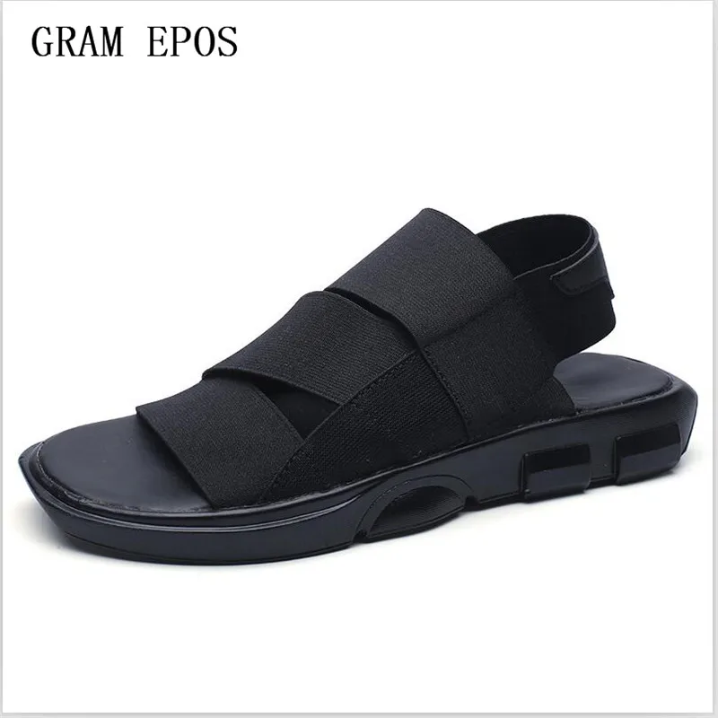 GRAM EPOS 2017 New Men Elastic Band Super Comfort SANDALS Indoor Men Slippers Open toed Leather