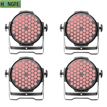 

4pcs/54x3w led par light rgb 3in1 3w led flat par dmx512 professional stage lighting equipment dj light