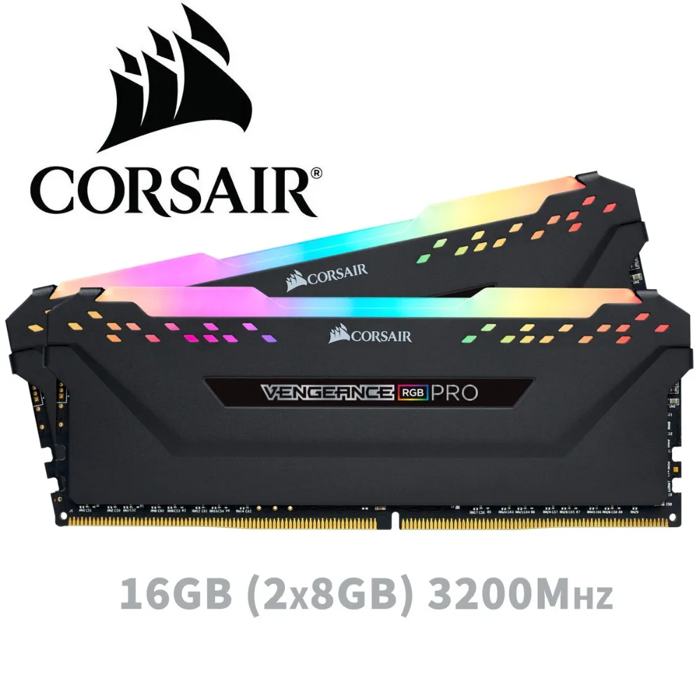 Память для ПК, оперативная память, модуль памяти, CORSAIR, 16 ГБ, 2X8 ГБ, двухканальный DDR4, RGB PRO, память PC4, 3200 МГц, настольный DIMM, 3000, 3600 МГц