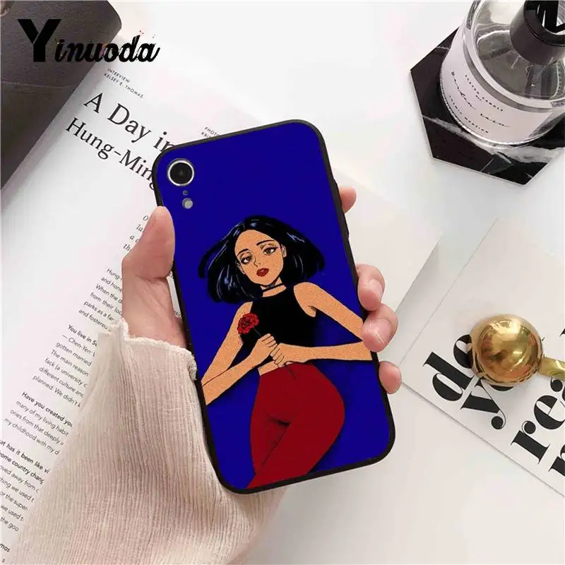 Cartoon girl eye face flower fashion Love Heart