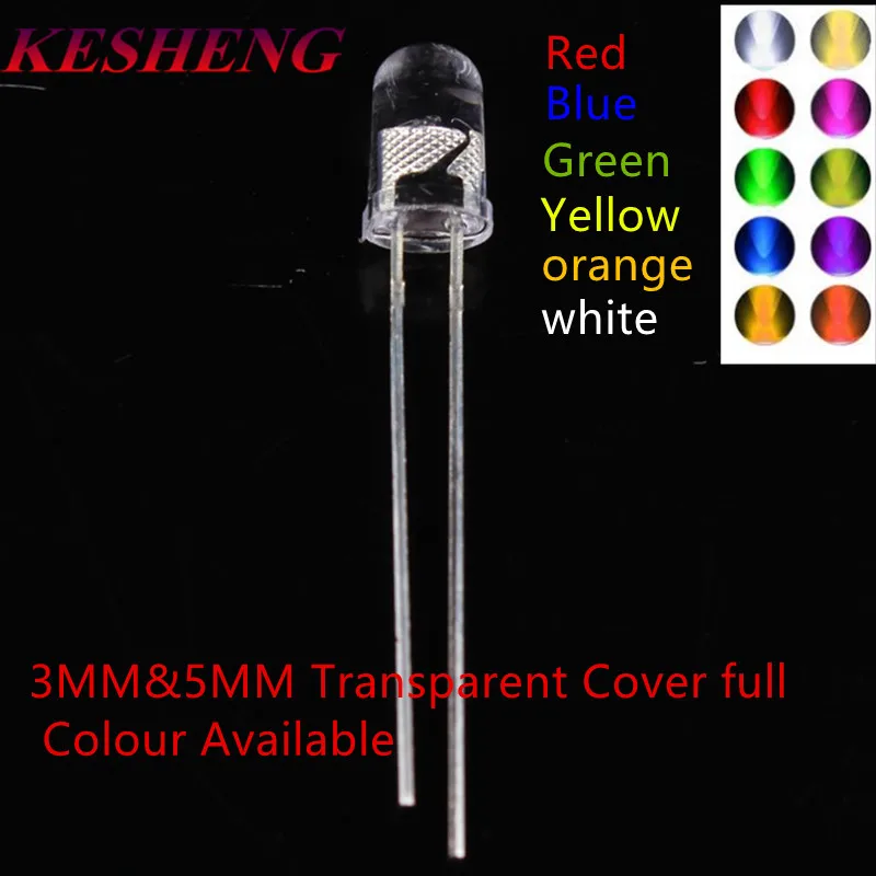 100pcs 3mm Red Color Round LED Light Emitting Diodes Component Wholesale