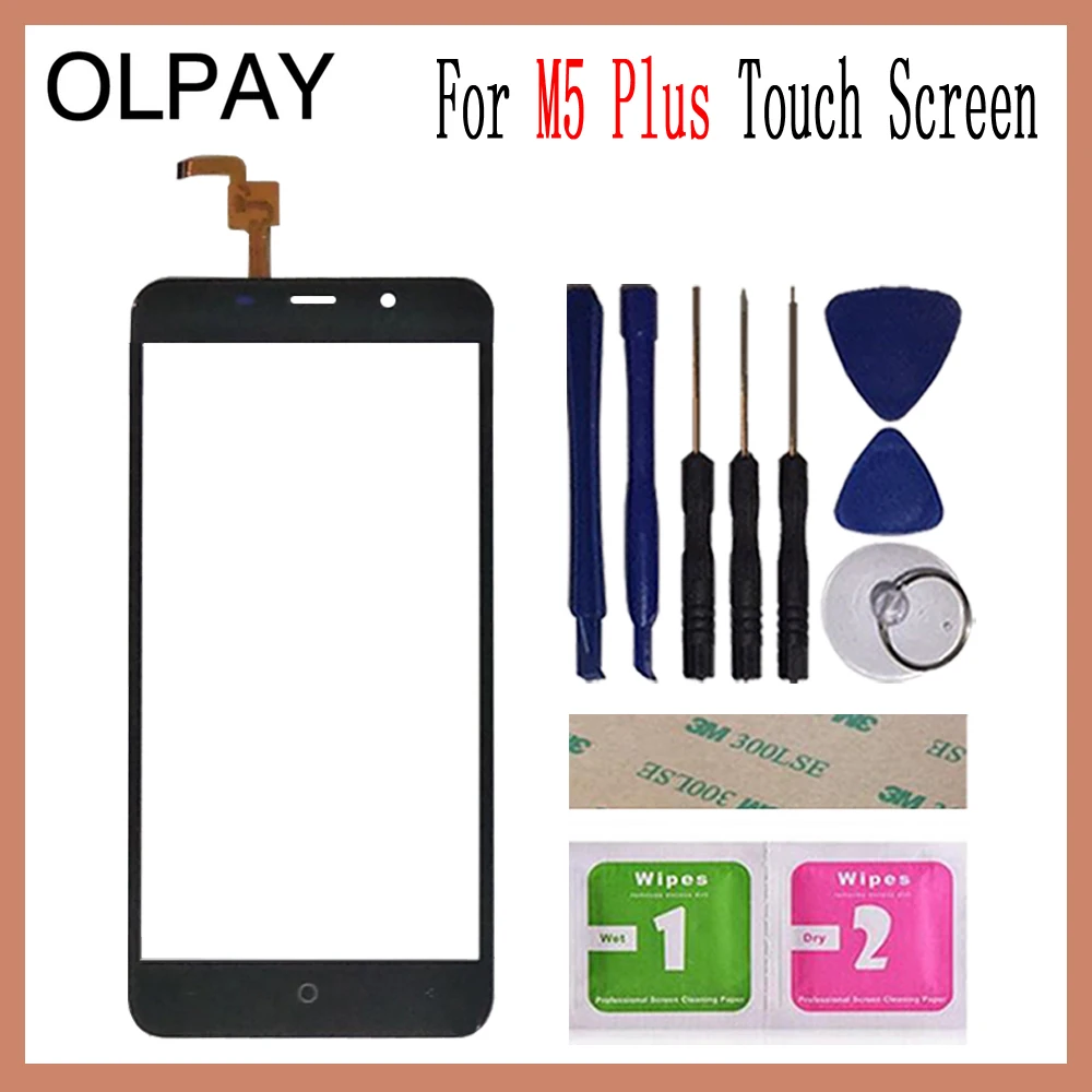 OLPAY 5.5'' Touch Panel For Leagoo M5 Plus Touch Screen Glass Digitizer Panel Lens Sensor Glass Free Adhesive And Wipes