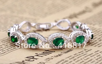 

Mysterious Color CZ Water Drop connected Bracelet
