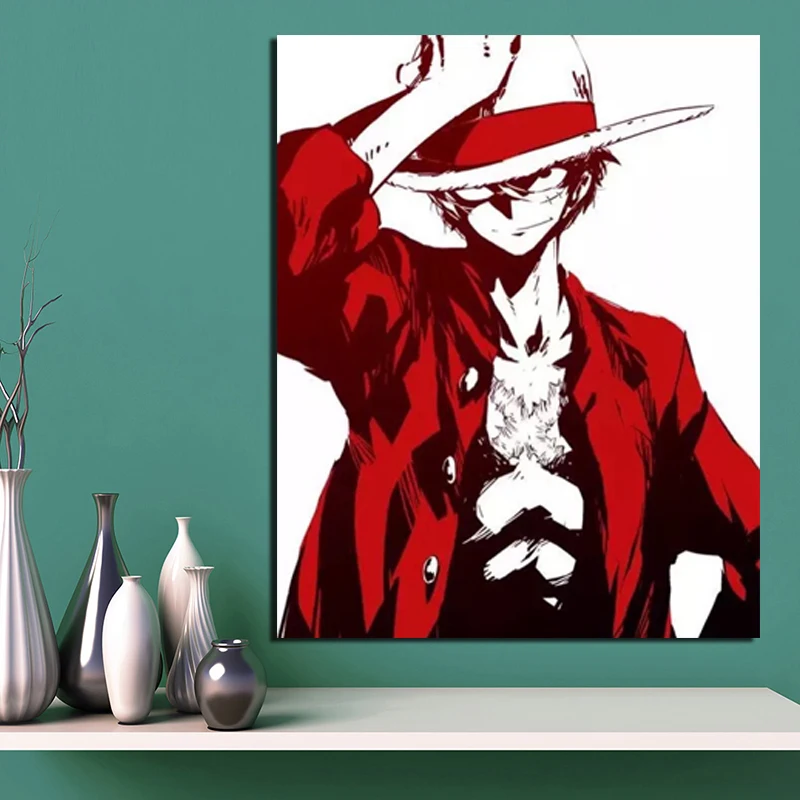 

One Piece Luffy The King Of The Pirates HD Canvas Painting Print Living Room Home Decoration Modern Wall Art Oil Painting Poster