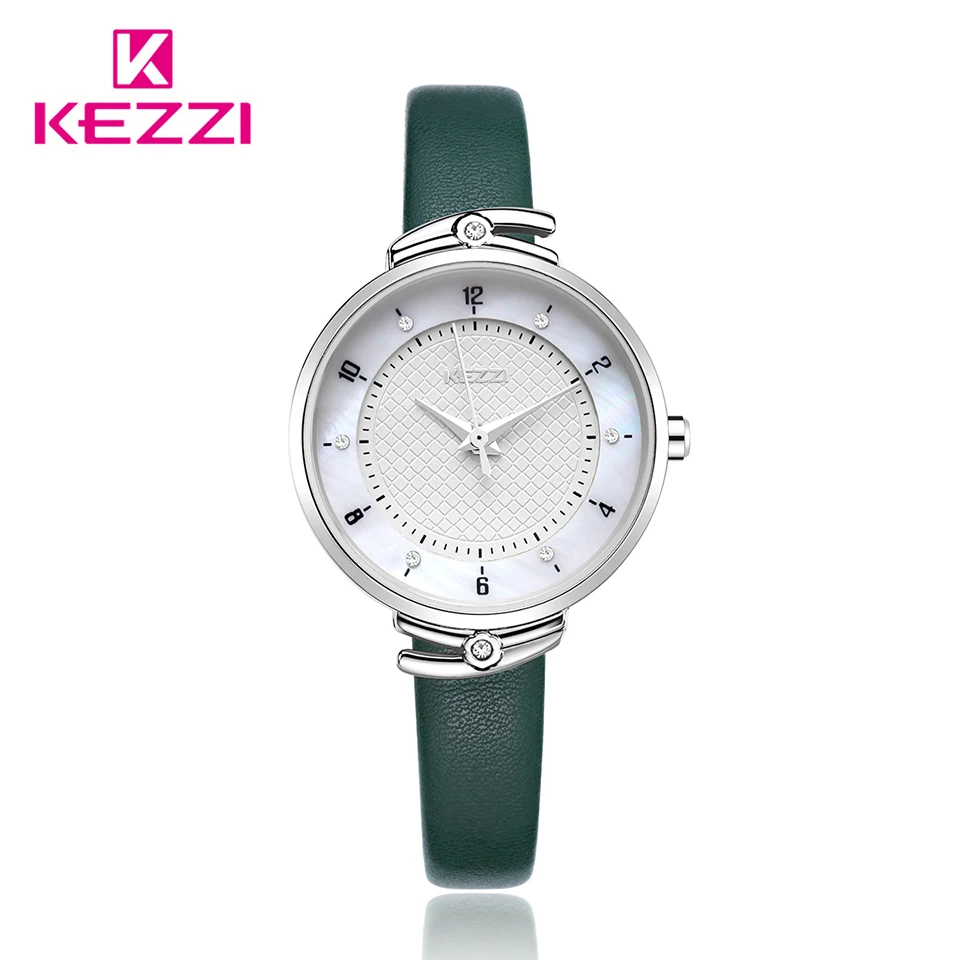 Kezzi Luxury Women Watch Ladies Casual Leather Watch Wristwatch Waterproof Quartz Watch Reloj Mujer Montre Femme