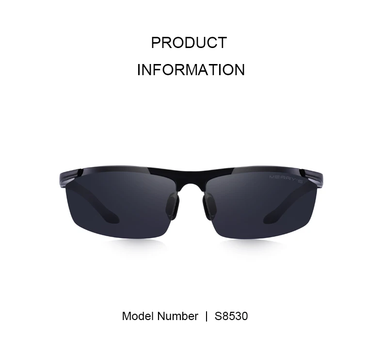 MERRYS Дизайнерские мужские классические солнцезащитные очки из алюминиевого сплава HD поляризованные солнцезащитные очки для вождения спорта на открытом воздухе защита UV400 S8530