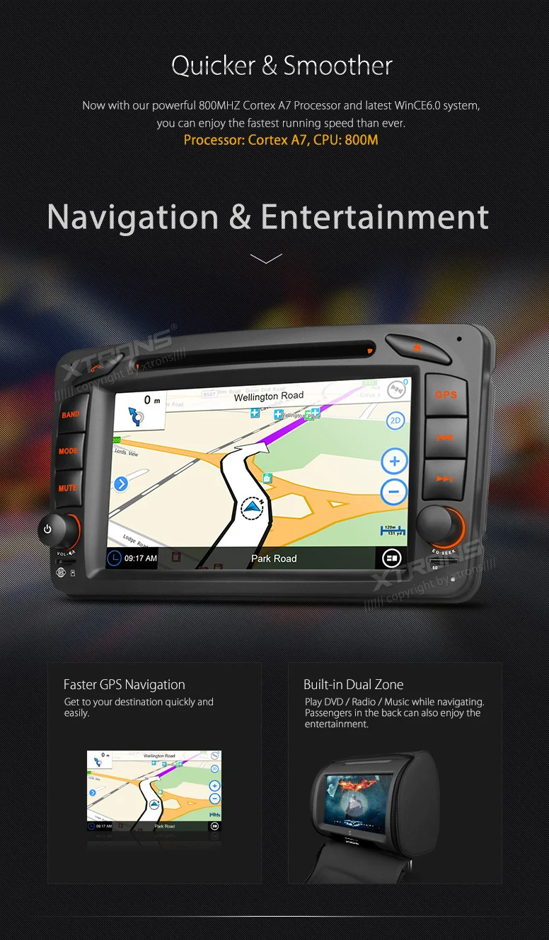 Best XTRONS 7 inch Car DVD Player CANbus GPS Navigation for Mercedes Benz Viano/Vito W639/G-Class W463/ CLK-Class W209/ C-Class W203 7 Best XTRONS 7 inch Car DVD Player CANbus GPS Navigation for Mercedes Benz Viano/Vito W639/G-Class W463/ CLK-Class W209/ C-Class W203 7