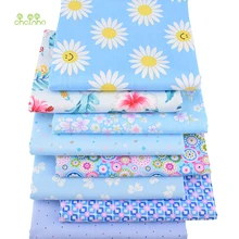 Chainho, серия Lively Blue Floral, саржевая хлопковая ткань с принтом, для рукоделия, шитье, простыня для детей и малышей, подушка, материал cc302