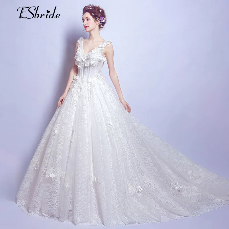 Vestido De Noiva 2017 Robe Mariage New summer Sexy V neck beaded Lace Beach A-Line Wedding Dress Bridal Gowns | Свадьбы и торжества