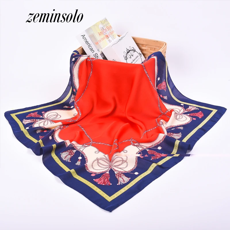 

Hot 2017 Fashion Women's Scarf Spring Fashion Scarves For Women Thin Soft Chiffon Silk Shawl Leaf Print Shawl Scarves 70*70cm