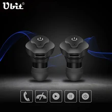 Ubit AF-A1 Bluetooth наушники 2 шт. с MIC правда Беспроводной Спортивные наушники Bluetooth гарнитуры для iPhone IOS Xiaomi Android