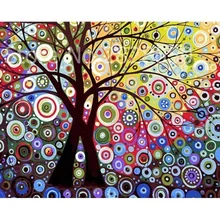 Colorful Abstract Tree Frame Canvas Picture By Numbers DIY Picture Oil Painting On Canvas For Home Decor Modern Art