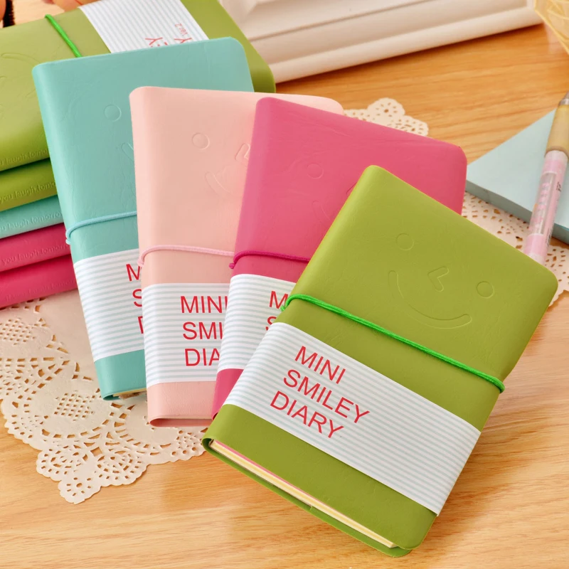 

1pc Random Color Cute Paper Diary Notebook Charming Mini Smile Note Pads Daily Planner Stationery Pocketbook Office Supplies