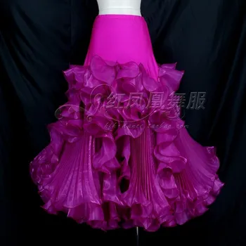 

New style Ballroom dance costumes sexy spandex crimping ballroom dance skirt for women ballroom dance skirts S-4XL LBR-84