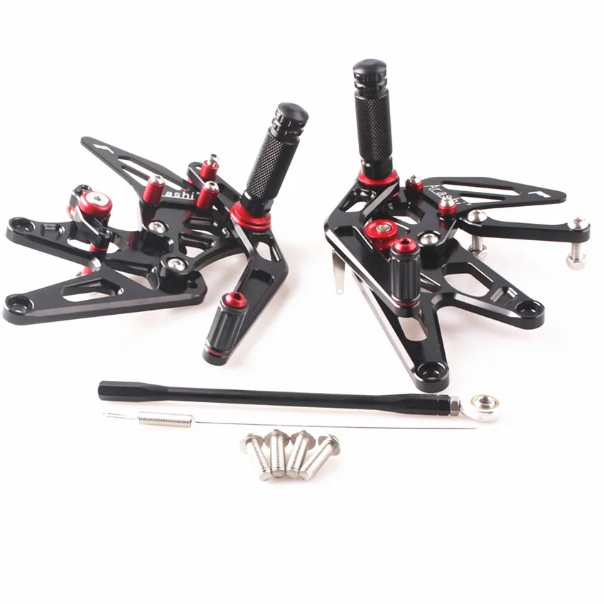 

Adjustable Rearset Foot Pegs Motorcycle For Yamaha YZF R1 2004 2005 2006 Black Aluminum CNC
