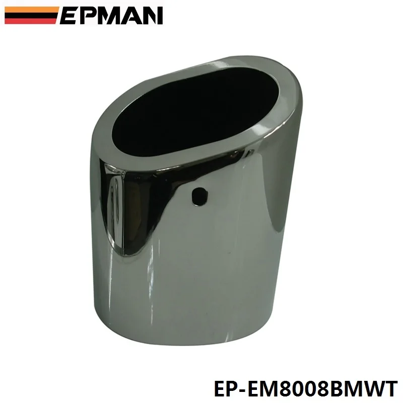 EPMAN 1Pc Chrome Stainless Steel Exhaust Muffler Tip For BMW 10-13 X1 sdrive 18i E84 EP-EM8008BMWT