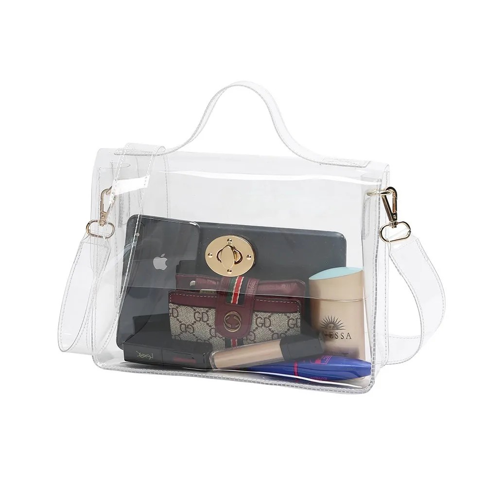

New Clear Pvc Jelly Bag Transparent Bag Women Shoulder Crossbody Bags For Women Handbags Tranaparent Sac A Main Femme Luxury Bag