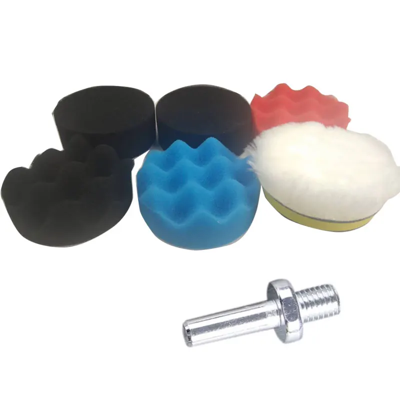 

7pcs 8CM Polishing Buffing Pad Kit for Auto Car Polishing Wheel Kit Buffer With Drill Adapter Car Removes Scratches