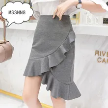 MSSNNG, летняя женская юбка, новинка, юбка с хвостом, высокая талия, сексуальная, необычная, модная, дикая, на сумку на юбку, бедра, юбка