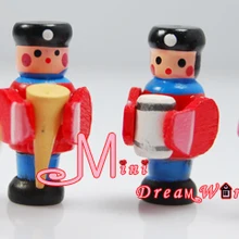 1:12 макеты кукольного домика красная кукла деревянная Военная группа 4 человек группа игрушка