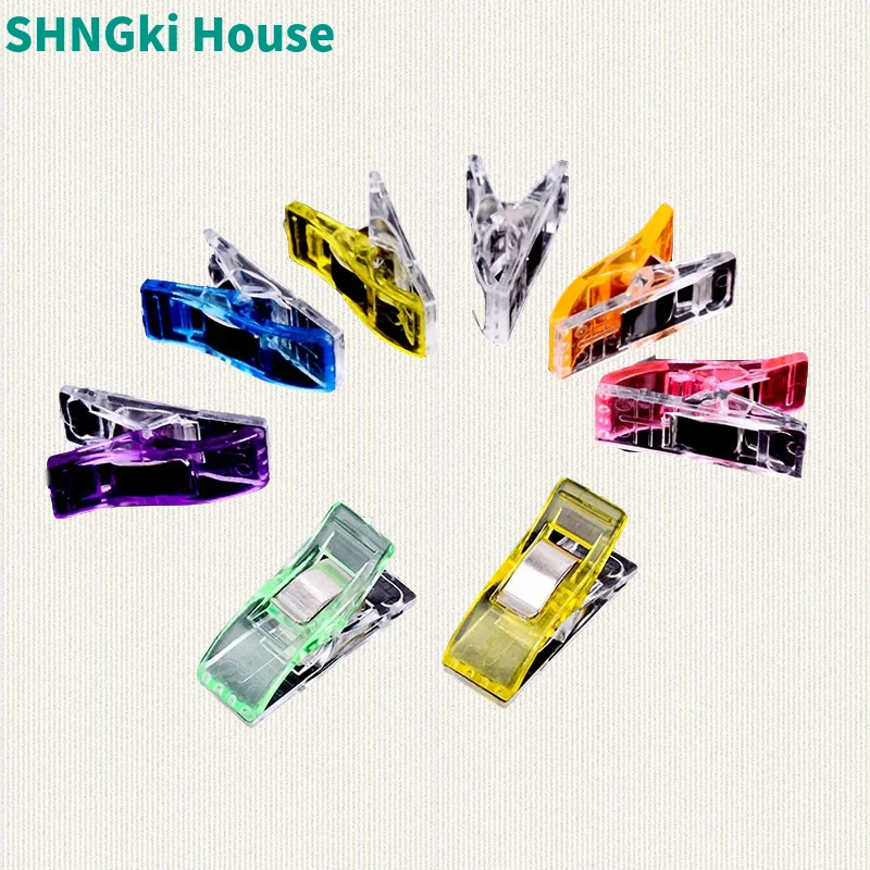 

10Pcs Plastic Wonder Clips Holder for DIY Patchwork Fabric Quilting Craft Sewing Knitting Clips Home Office Supply Mixed