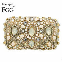 Бутик De FGG винтажные женские вечерние сумки расшитые бисером свадебные сумки с бусинами и сумочкой Свадебная вечеринка клатч женская маленькая сумка